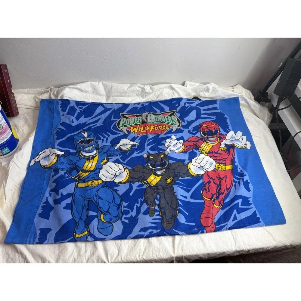 Power Rangers Wild Force Blue Red Black Ranger pillowcase